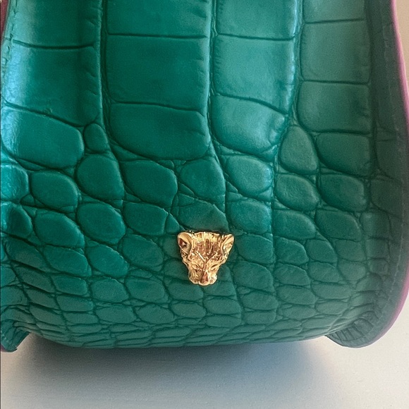 NEW! Rare Thale Blanc- Multicolor Audrey Croc-Embossed Crossbody/Top Handle Bag - Picture 14 of 16